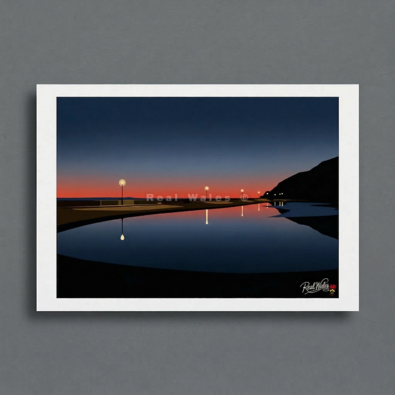 As the fiery colours of the sunset finally burn out and slip beneath the horizon, Llandudno's West Shore enters its most peaceful hour. The vibrant oranges and pinks give way to a cooling canopy of bruised purples, soft silvers, and deep, velvety blues.