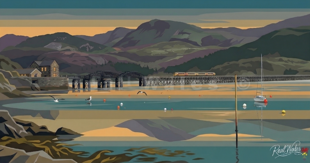 The sprawling, sun-bleached timber of the Barmouth Viaduct stretches with rhythmic, skeletal grace across the Mawddach Estuary, forging a weathered path between the steep, emerald-clad foothills and the restless, salt-scoured shoreline. Long revered for its panoramic, cinematic sweep of the tidal basin and the ancient, brooding silhouettes of the Cader Idris range rising in the distance, this coastal outpost retains an air of timeless, seafaring resilience. The rhythmic, guttural pulse of the tide retreatin